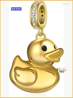 Cute Duck Charms Sterling Silver Bracelet Charms Animal Jewelry Gift